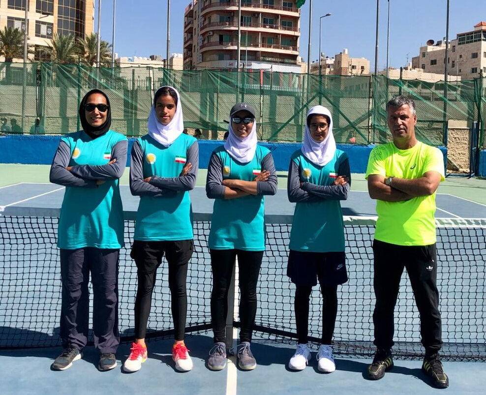 قهرمانی تیم تنیس دختران ایران در مسابقات قهرمانی غرب آسیا