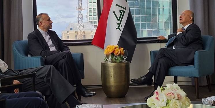 امیرعبداللهیان با رئیس‌جمهور عراق دیدار کرد